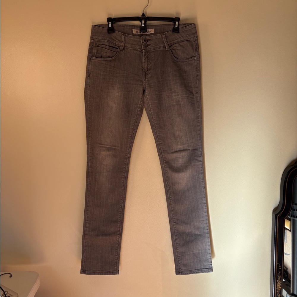 Black Bat brand light gray low rise jeans